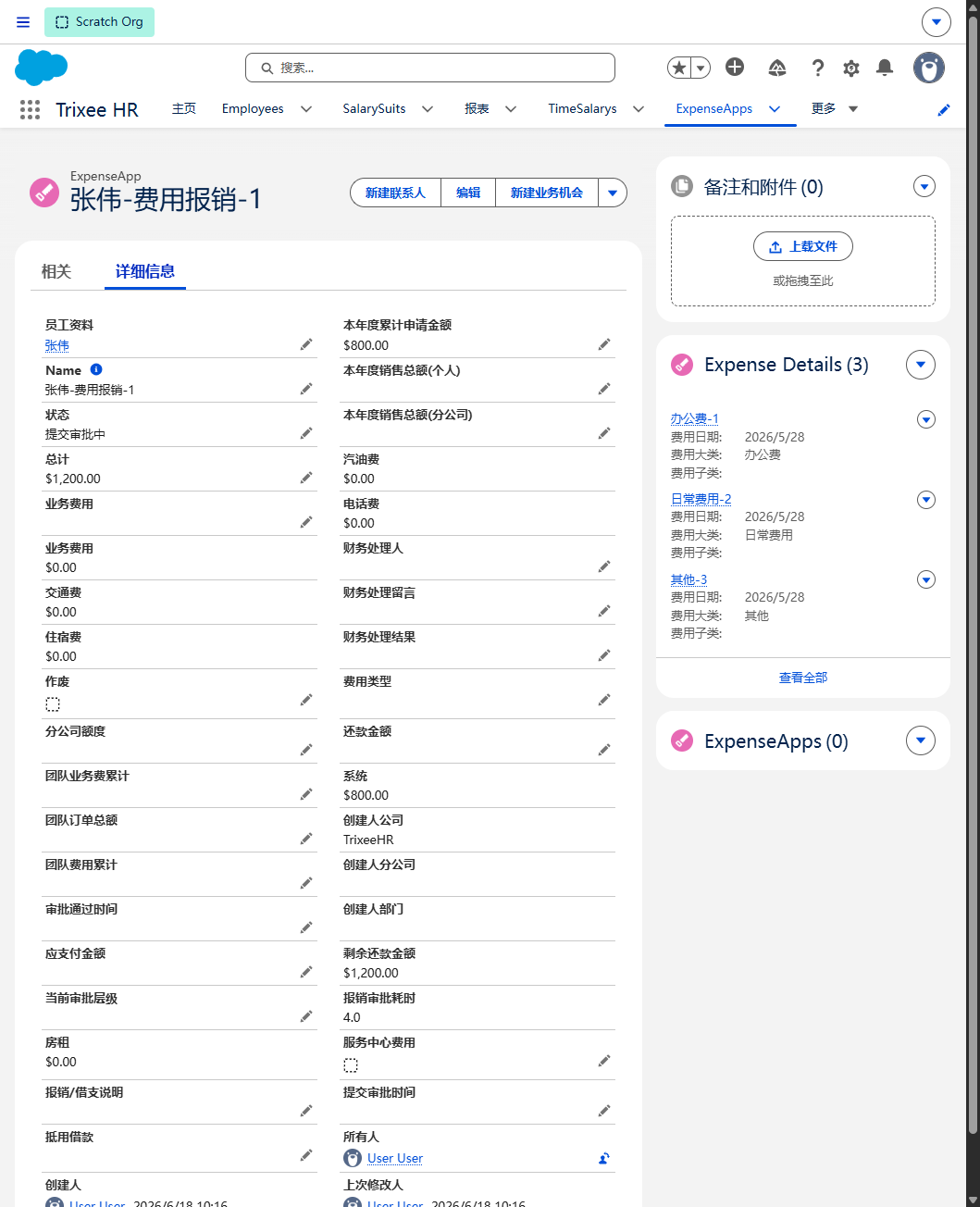 Trixee HR 费用报销